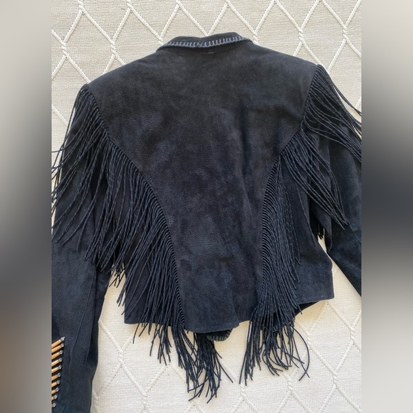 CRIPPLE CREEK WOMENS TRADITIONAL FRINGE LEATHER JACKET size S - Picture 12 of 14